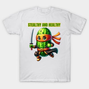 Ninja Cucumber - Stealthy and Healthy Fitness Tee T-Shirt